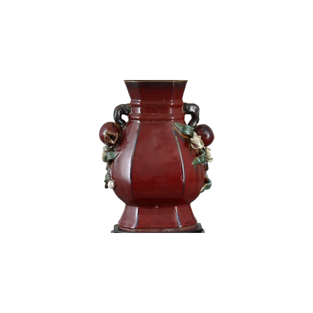 Danny's Fine Porcelain Home Decor Danny's Fine Porcelain Red Hex Vase