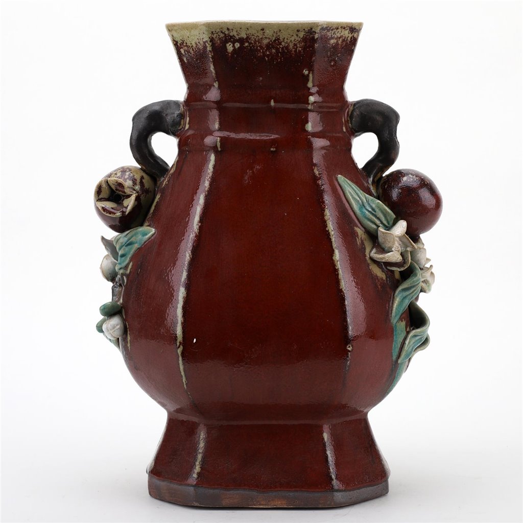 Danny's Fine Porcelain Home Decor Danny's Fine Porcelain Red Hex Vase