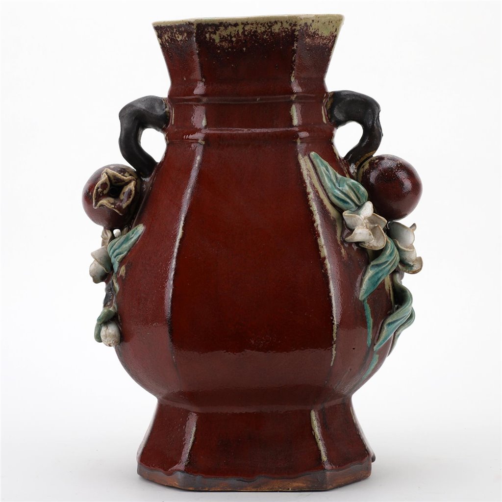 Danny's Fine Porcelain Home Decor Danny's Fine Porcelain Red Hex Vase