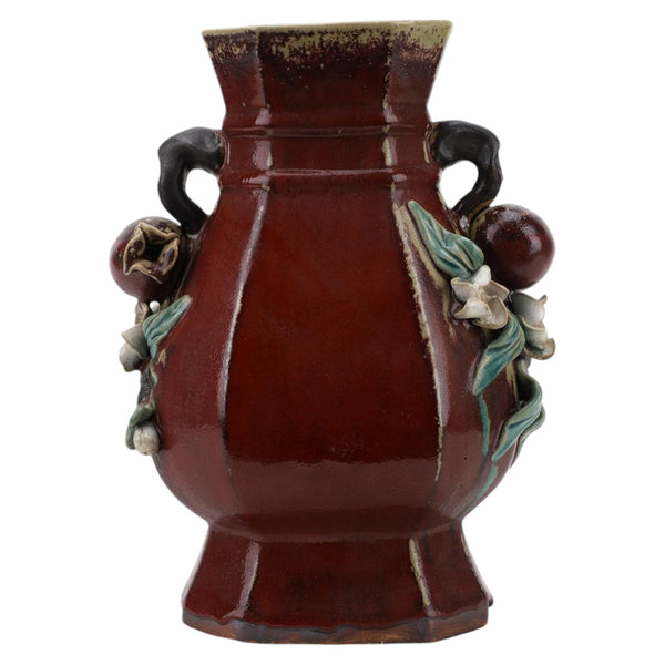 Danny's Fine Porcelain Home Decor Danny's Fine Porcelain Red Hex Vase