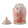 Danny's Fine Porcelain Home Decor Danny's Fine Porcelain Red Jar – Bird & Floral & Warrior Motif 51195