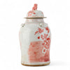 Danny's Fine Porcelain Home Decor Danny's Fine Porcelain Red Jar – Bird & Floral & Warrior Motif 51195