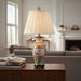 Danny's Fine Porcelain Home Decor Danny's Fine Porcelain Rose Medallion Canton Vase Lamp[337-16-Be] Featuring A Richly Detailed Rose