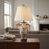 Danny's Fine Porcelain Home Decor Danny's Fine Porcelain Rose Medallion Canton Vase Lamp[337-16-Be] Featuring A Richly Detailed Rose