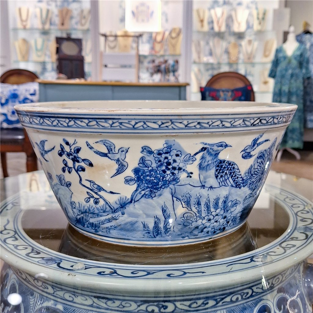 Danny's Fine Porcelain Home Decor Danny's Fine Porcelain Round Basin- Blue And White(Classic) 50355