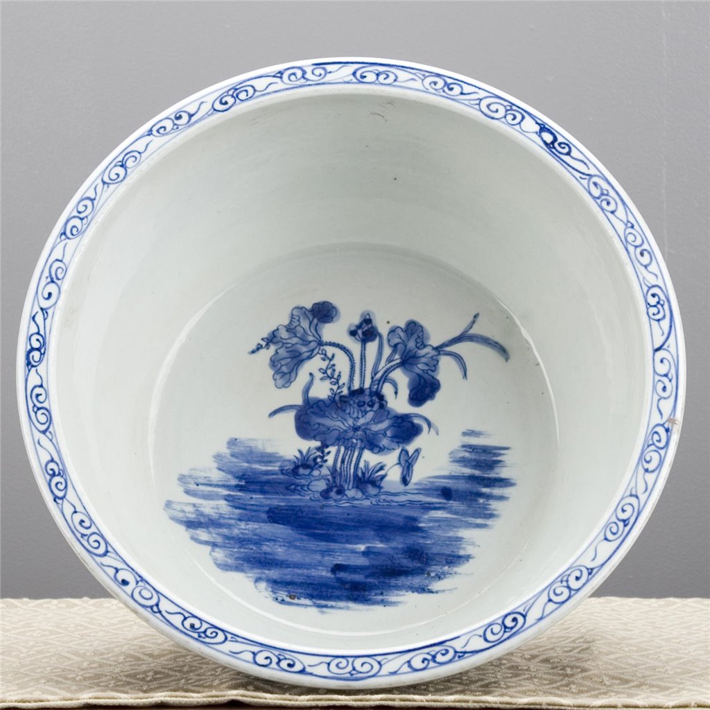 Danny's Fine Porcelain Home Decor Danny's Fine Porcelain Round Basin- Blue And White(Classic) 50355