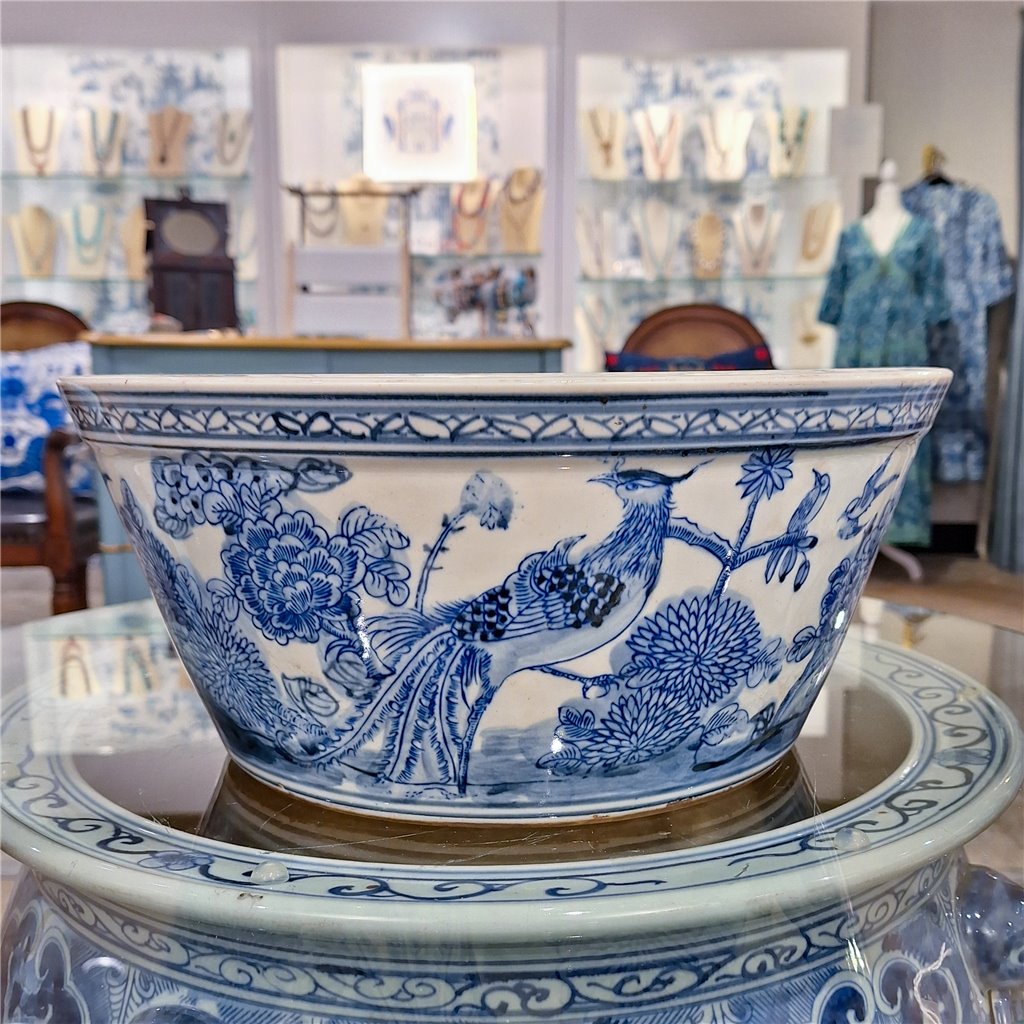 Danny's Fine Porcelain Home Decor Danny's Fine Porcelain Round Basin- Blue And White(Classic) 50355