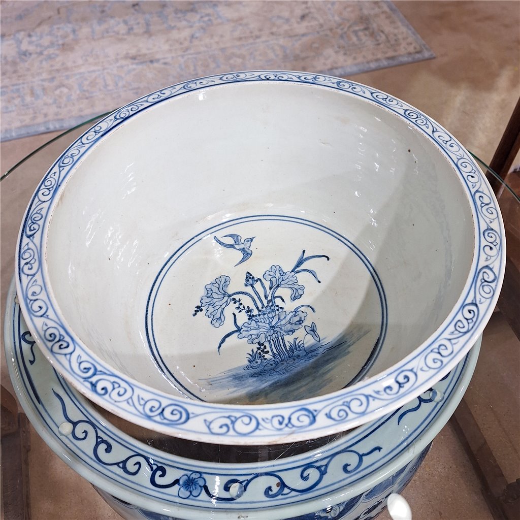 Danny's Fine Porcelain Home Decor Danny's Fine Porcelain Round Basin- Blue And White(Classic) 50355