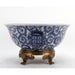 Danny's Fine Porcelain Home Decor Danny's Fine Porcelain Round Bowl With Bronze Base-Blue And White 14095