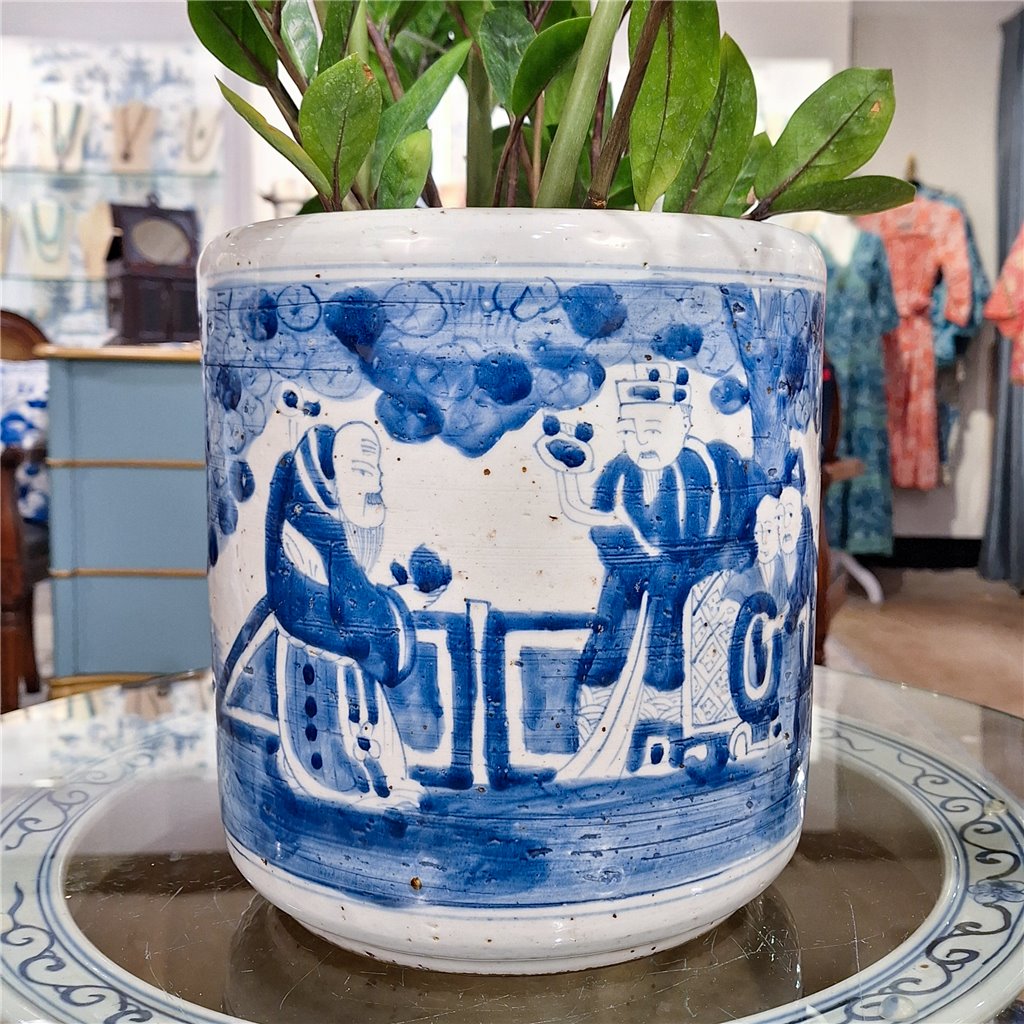 Danny's Fine Porcelain Home Decor Danny's Fine Porcelain Round Bucket-Classic Blue And White 50440