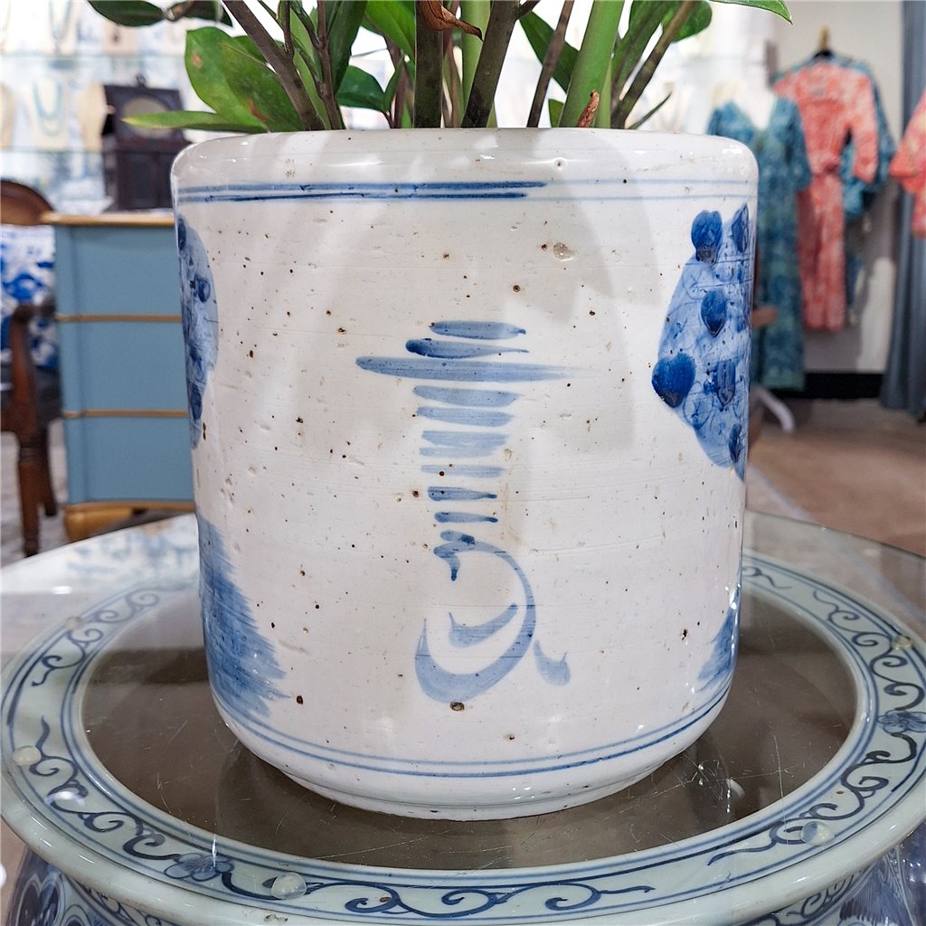 Danny's Fine Porcelain Home Decor Danny's Fine Porcelain Round Bucket-Classic Blue And White 50440