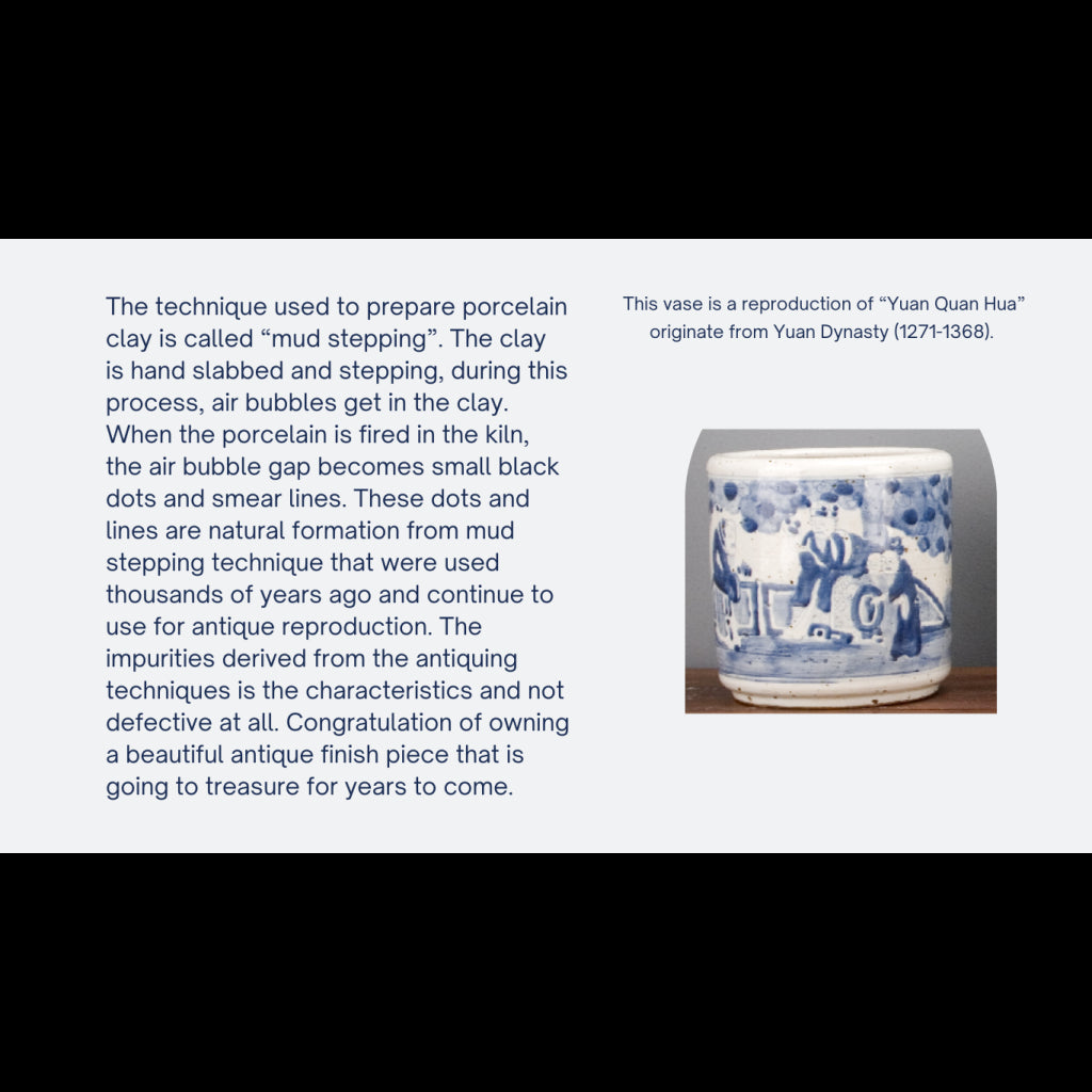 Danny's Fine Porcelain Home Decor Danny's Fine Porcelain Round Bucket-Classic Blue And White 50440
