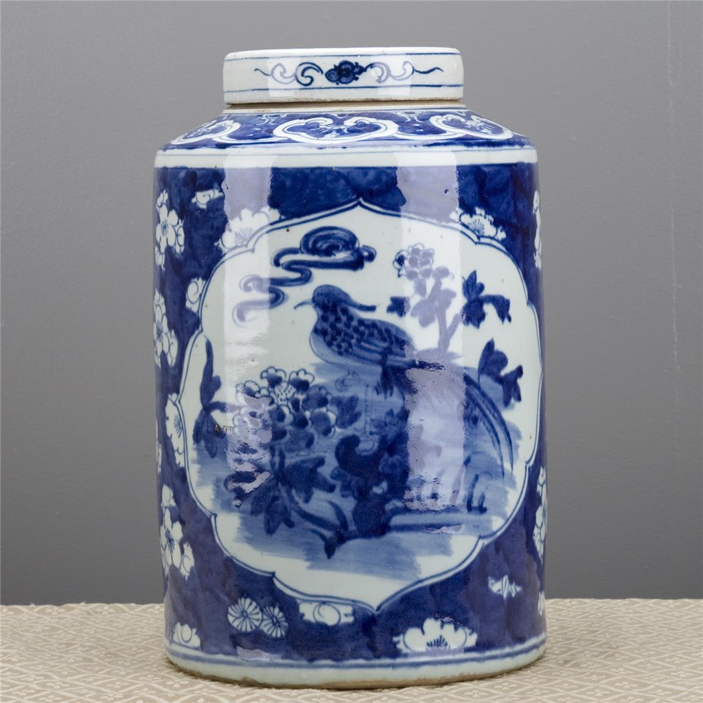 Danny's Fine Porcelain Home Decor Danny's Fine Porcelain Round Jar - Blue And White(Classic) 50356