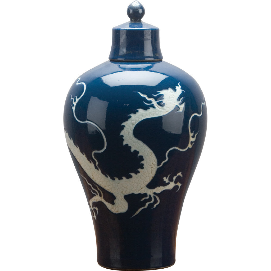 Danny's Fine Porcelain Home Decor Danny's Fine Porcelain Round Jar With Dragon 50372