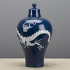 Danny's Fine Porcelain Home Decor Danny's Fine Porcelain Round Jar With Dragon 50372