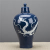 Danny's Fine Porcelain Home Decor Danny's Fine Porcelain Round Jar With Dragon 50372