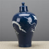Danny's Fine Porcelain Home Decor Danny's Fine Porcelain Round Jar With Dragon 50372