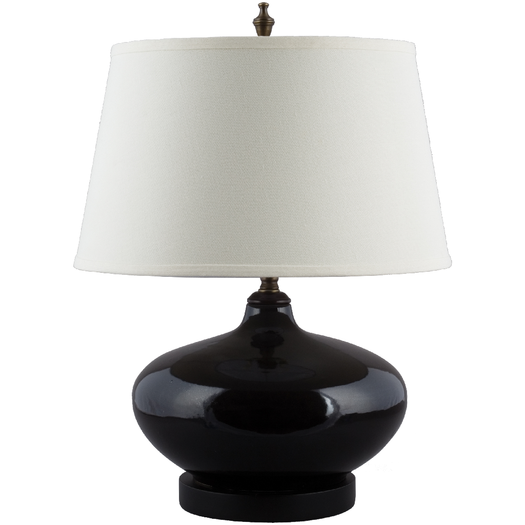 Danny's Fine Porcelain Lighting Danny's Fine Porcelain Round Lamp W/012-7.00 Std- Black PCM2488-BK-2