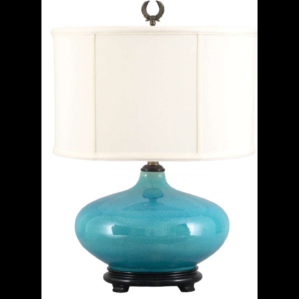 Danny's Fine Porcelain Lighting Danny's Fine Porcelain Round Lamp W/012-7.00 Std- Jade Green PCM2488-JG