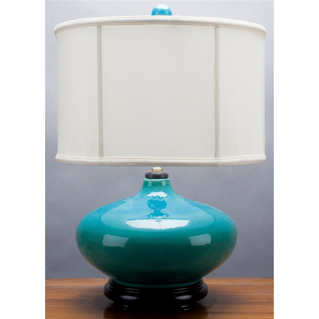 Danny's Fine Porcelain Lighting Danny's Fine Porcelain Round Lamp W/012-7.00 Std- Jade Green PCM2488-JG