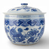 Danny's Fine Porcelain Home Decor Danny's Fine Porcelain Round Lidded Basin - Blue and White Foo Dogs