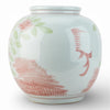 Danny's Fine Porcelain Home Decor Danny's Fine Porcelain Round Moon Vase-Red and Green Bird. Display It Alone Or with Flowers For