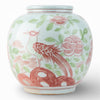 Danny's Fine Porcelain Home Decor Danny's Fine Porcelain Round Moon Vase-Red and Green Bird. Display It Alone Or with Flowers For