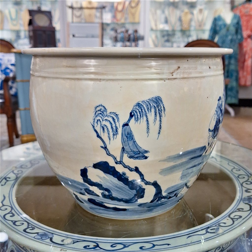 Danny's Fine Porcelain Home Decor Danny's Fine Porcelain Round Planter - Classic Blue & White