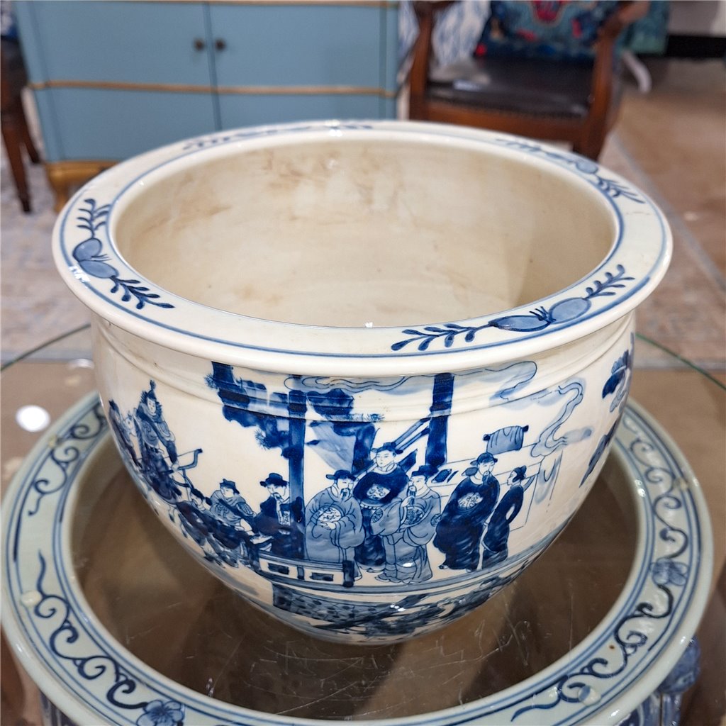 Danny's Fine Porcelain Home Decor Danny's Fine Porcelain Round Planter - Classic Blue & White