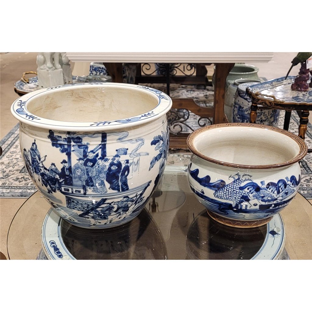 Danny's Fine Porcelain Home Decor Danny's Fine Porcelain Round Planter - Classic Blue & White