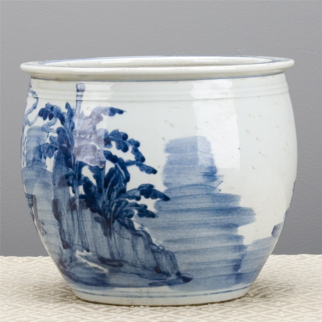 Danny's Fine Porcelain Home Decor Danny's Fine Porcelain Round Planter - Classic Blue & White