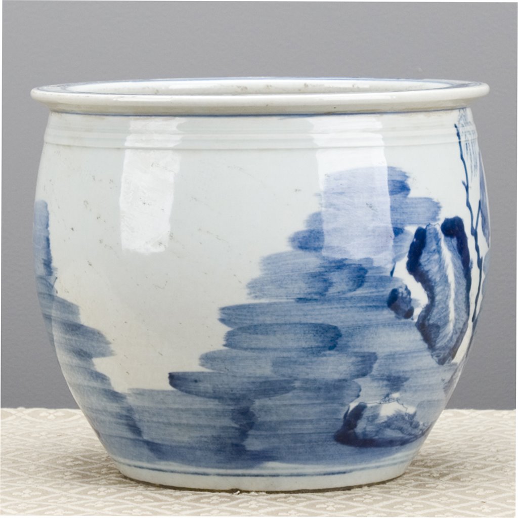 Danny's Fine Porcelain Home Decor Danny's Fine Porcelain Round Planter - Classic Blue & White