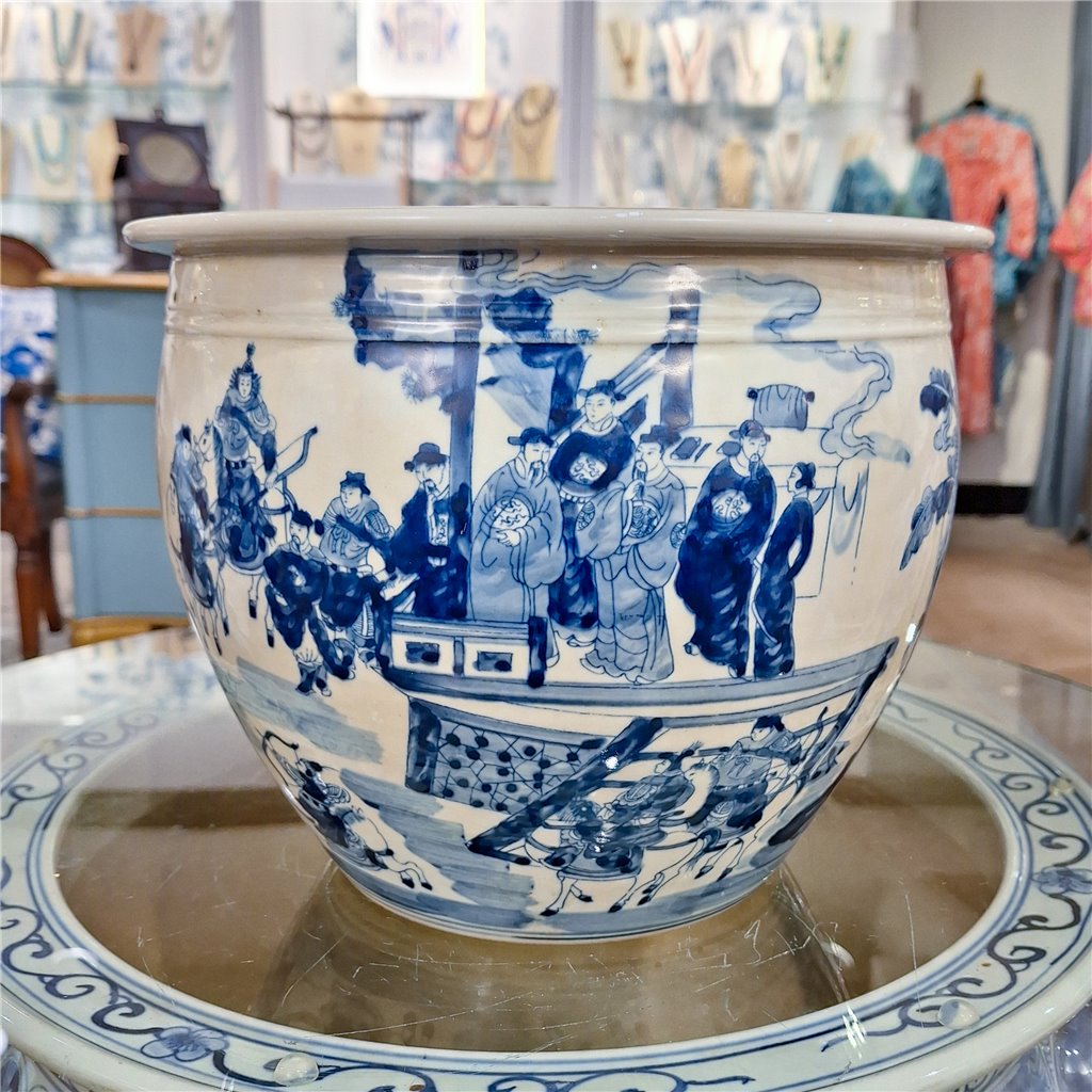 Danny's Fine Porcelain Home Decor Danny's Fine Porcelain Round Planter - Classic Blue & White