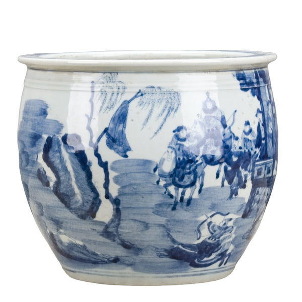 Danny's Fine Porcelain Home Decor Danny's Fine Porcelain Round Planter - Classic Blue & White