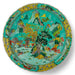 Danny's Fine Porcelain Home Decor Danny's Fine Porcelain Round Platter Teal Green Garden Scene