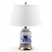Danny's Fine Porcelain Home Decor Danny's Fine Porcelain Round Tea Jar Lamp- Blue & White Kirin - Brass Base