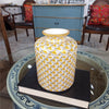 Danny's Fine Porcelain Home Decor Danny's Fine Porcelain Round Tissue Box Matted Gold Fishnet