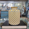Danny's Fine Porcelain Home Decor Danny's Fine Porcelain Round Tissue Box Matted Gold Fishnet
