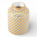 Danny's Fine Porcelain Home Decor Danny's Fine Porcelain Round Tissue Box Matted Gold Fishnet
