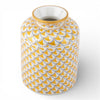Danny's Fine Porcelain Home Decor Danny's Fine Porcelain Round Tissue Box Matted Gold Fishnet