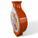 Danny's Fine Porcelain Home Decor Danny's Fine Porcelain Rust Portrait Flask Vaserust Orange Flask Vase Featuring An Ornate - CLOSEOUT SAMPLE SALE
