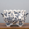 Danny's Fine Porcelain Home Decor Danny's Fine Porcelain Scallop Edge Porcelain Oval Basin -Blue Birds 14166