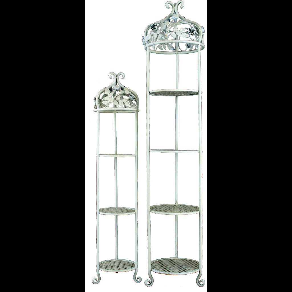 Danny's Fine Porcelain Home Decor Danny's Fine Porcelain Set/2 Plate Rack-White Rose (1 Set) 70102
