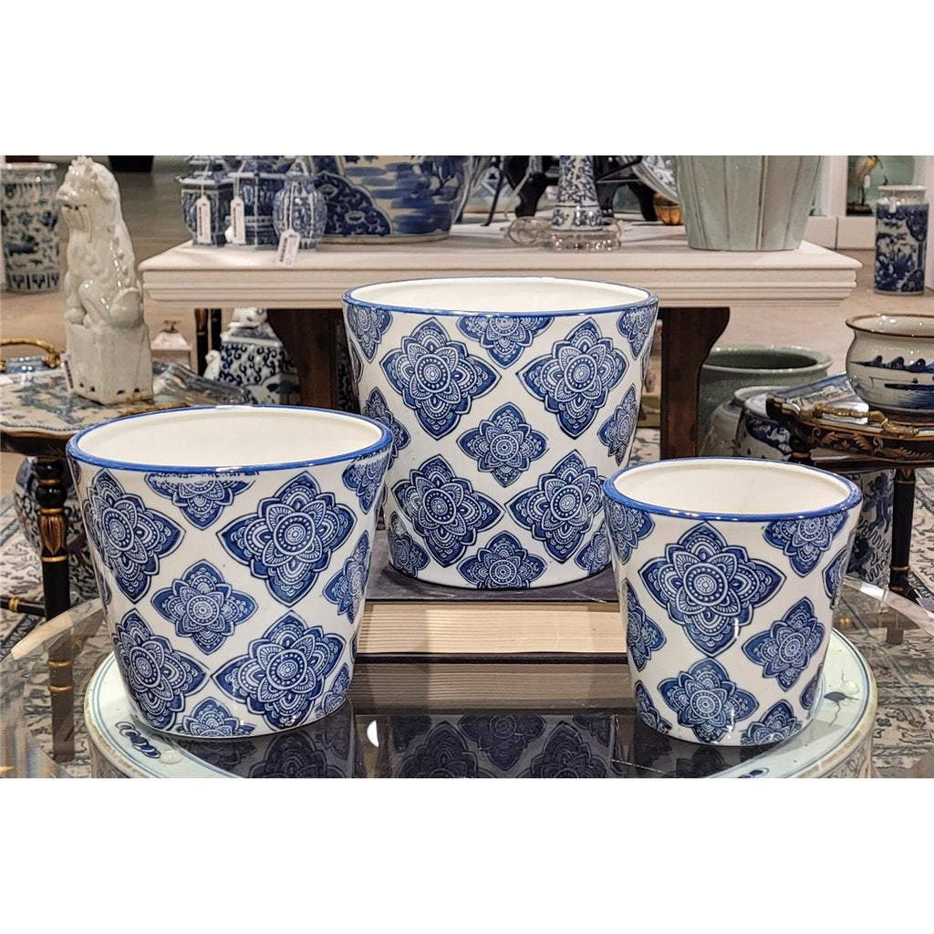 Danny's Fine Porcelain Home Decor Danny's Fine Porcelain Set of 4 Round Planter (3in; 6in; 7in;8in)