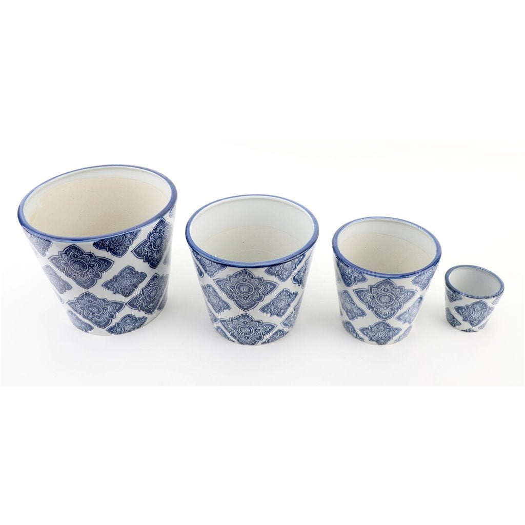 Danny's Fine Porcelain Home Decor Danny's Fine Porcelain Set of 4 Round Planter (3in; 6in; 7in;8in)