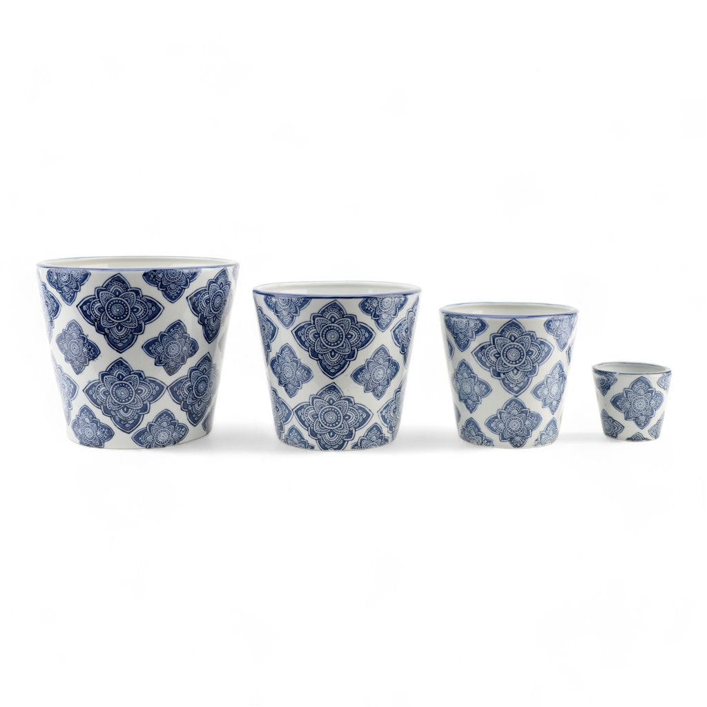 Danny's Fine Porcelain Home Decor Danny's Fine Porcelain Set of 4 Round Planter (3in; 6in; 7in;8in)