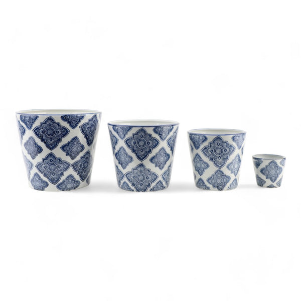 Danny's Fine Porcelain Home Decor Danny's Fine Porcelain Set of 4 Round Planter (3in; 6in; 7in;8in)