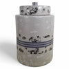 Danny's Fine Porcelain Home Decor Danny's Fine Porcelain Silver Garden Jarcylindrical Lidded Jar Featuring Delicate Silver-gray - CLOSEOUT SAMPLE SALE