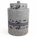Danny's Fine Porcelain Home Decor Danny's Fine Porcelain Silver Garden Jarcylindrical Lidded Jar Featuring Delicate Silver-gray - CLOSEOUT SAMPLE SALE