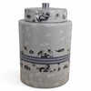 Danny's Fine Porcelain Home Decor Danny's Fine Porcelain Silver Garden Jarcylindrical Lidded Jar Featuring Delicate Silver-gray - CLOSEOUT SAMPLE SALE